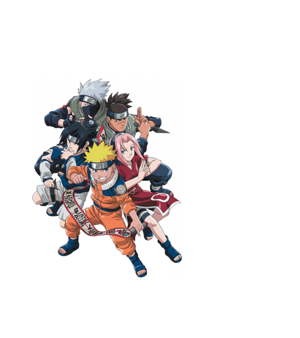 NARUTO model alb pe tricou
