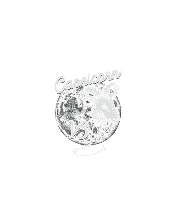 Zodiac bărbat CAPRICORN retro model negru pe tricou