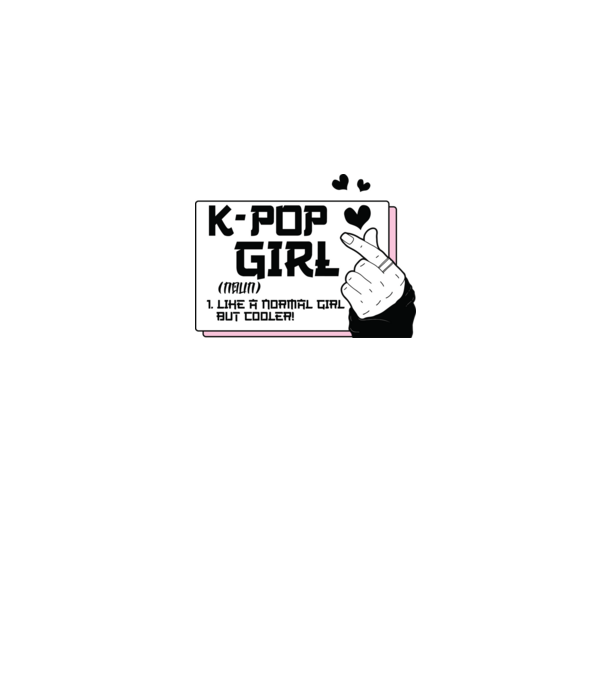 K-POP FANGIRL model alb pe tricou