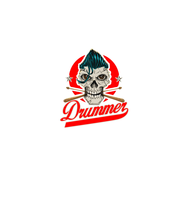 Drummer model negru pe tricou