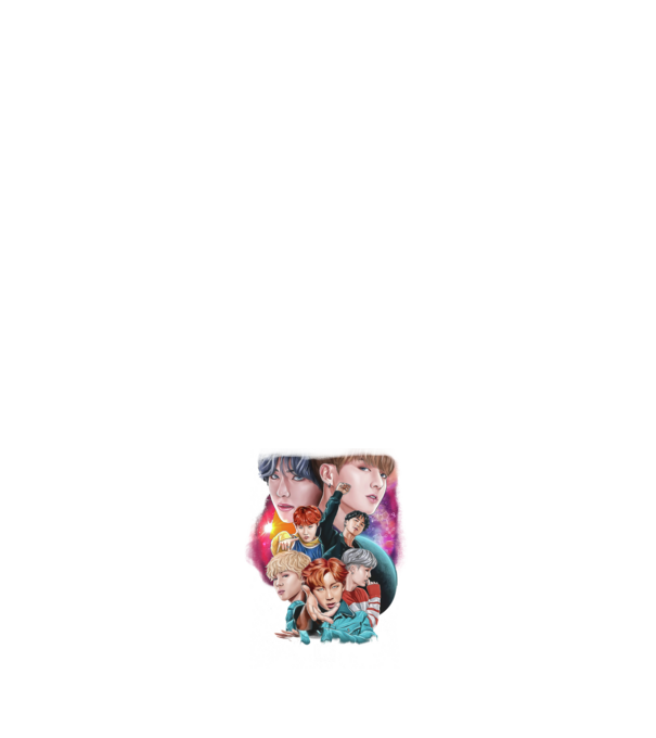 BTS POSTER model albastru închis pe tricou