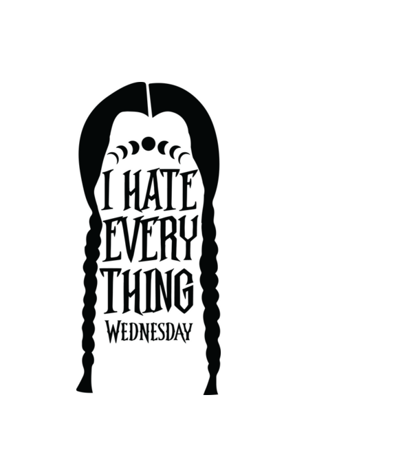 I hate everything model negru pe tricou