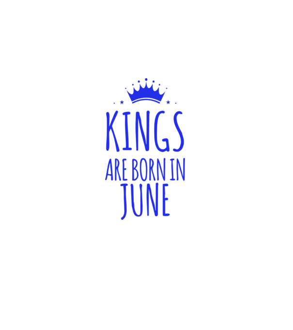 Kings are born in - June model alb pe tricou