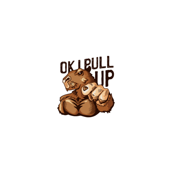 Muscular Capybara - capibară model alb pe tricou
