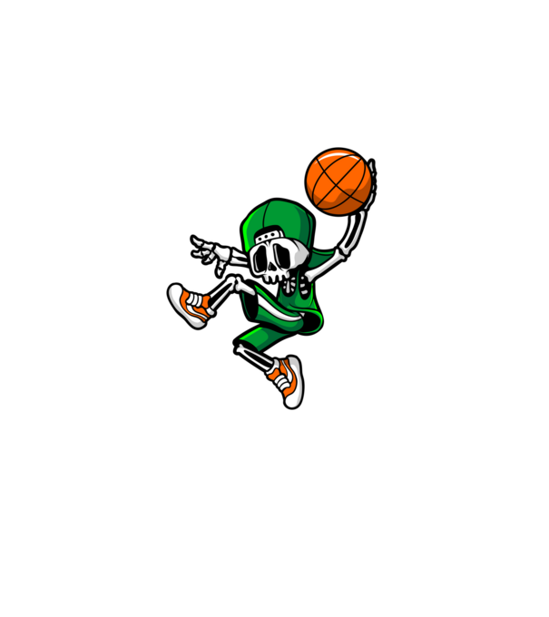 Basketbone model negru pe tricou