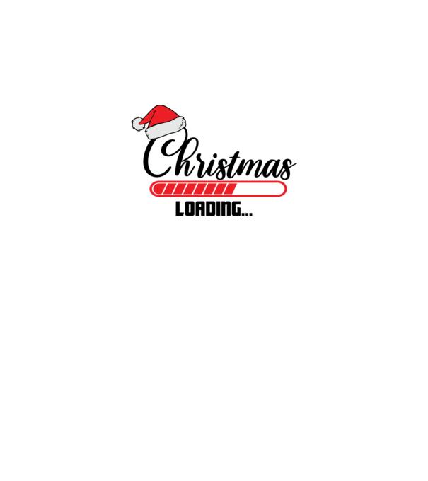 Christmas is loading model alb pe tricou