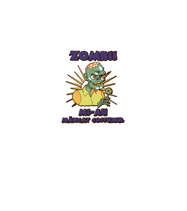 Zombii mi-au mâncat costumul model negru pe tricou