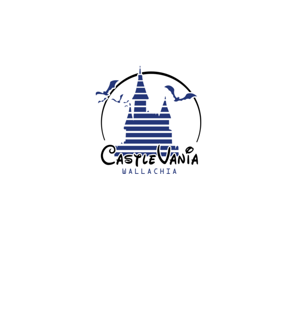 România CastleVania model alb pe tricou
