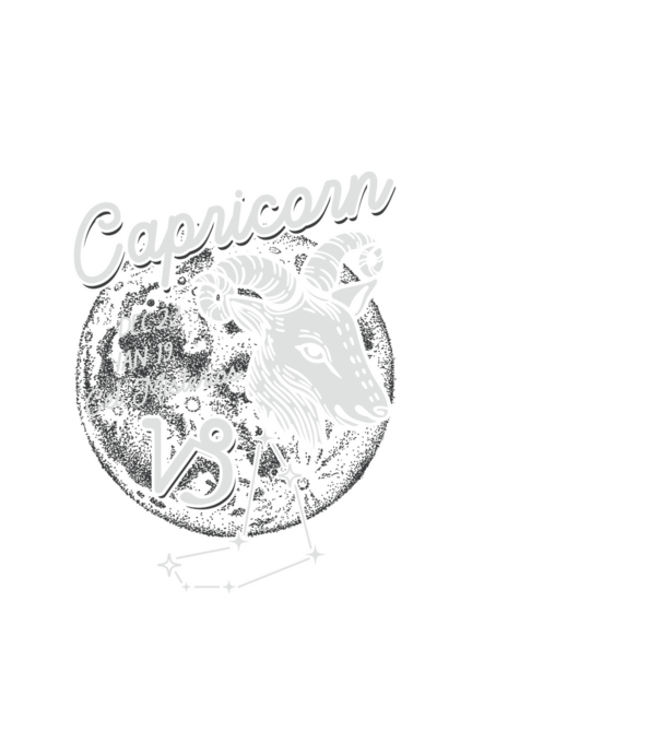 Zodiac bărbat CAPRICORN retro model alb pe tricou