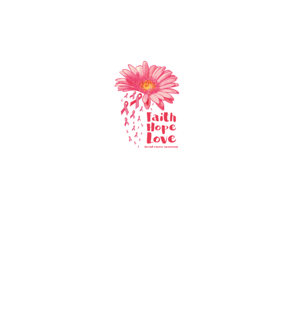 Gerbera faith hope love model alb pe tricou