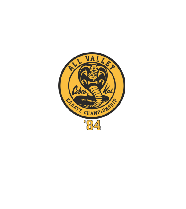 all valley karate cobra kai model negru pe tricou