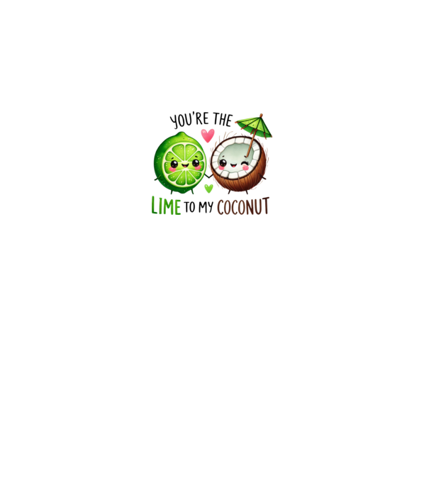 Lime to my Coconut model alb pe tricou