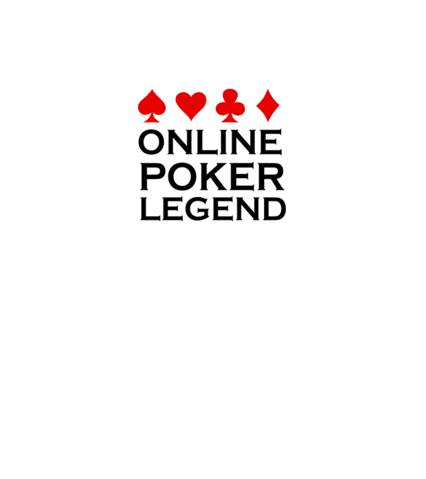 Online Poker Legend model alb pe tricou