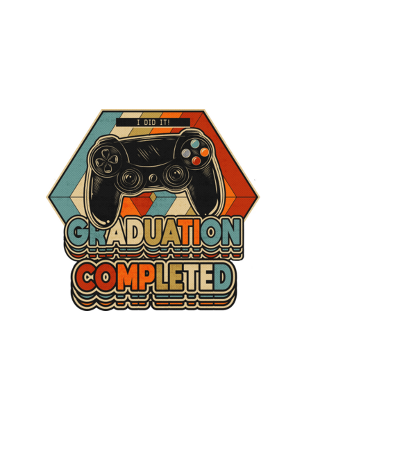 Graduation Completed model albastru deschis pe tricou