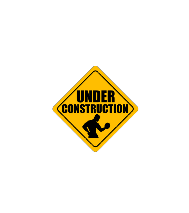 Under Construction model negru pe tricou