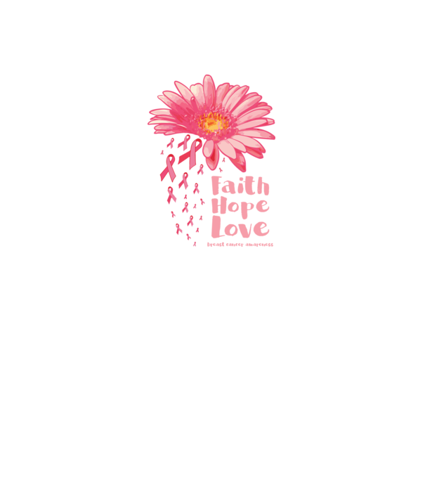 Gerbera faith hope love model negru pe tricou