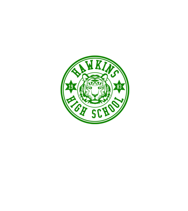 hawkins high school model gri pe tricou