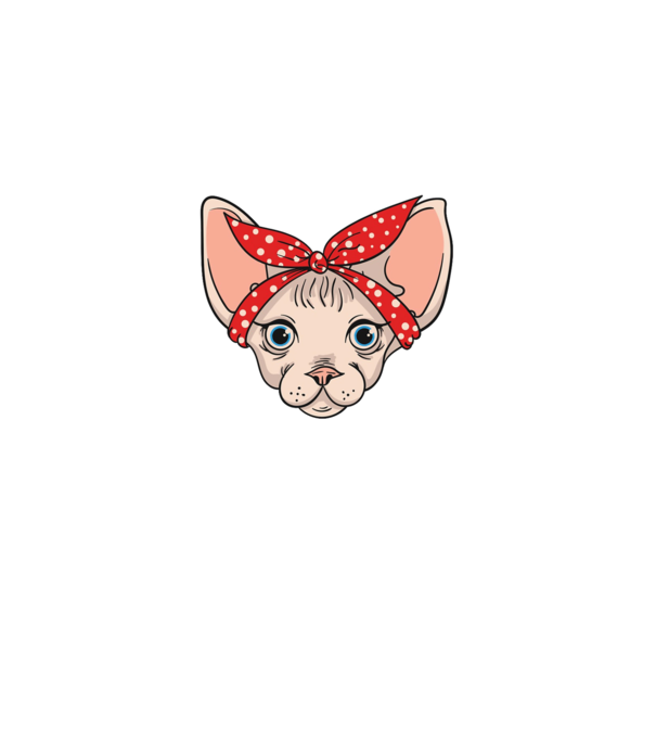 sphynx mom model negru pe tricou