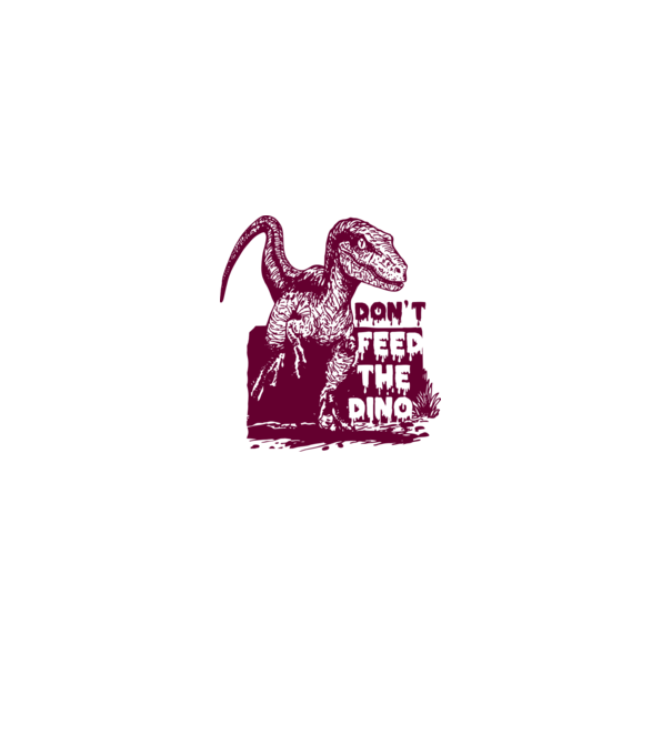 Dont feed the dino model albastru deschis pe tricou