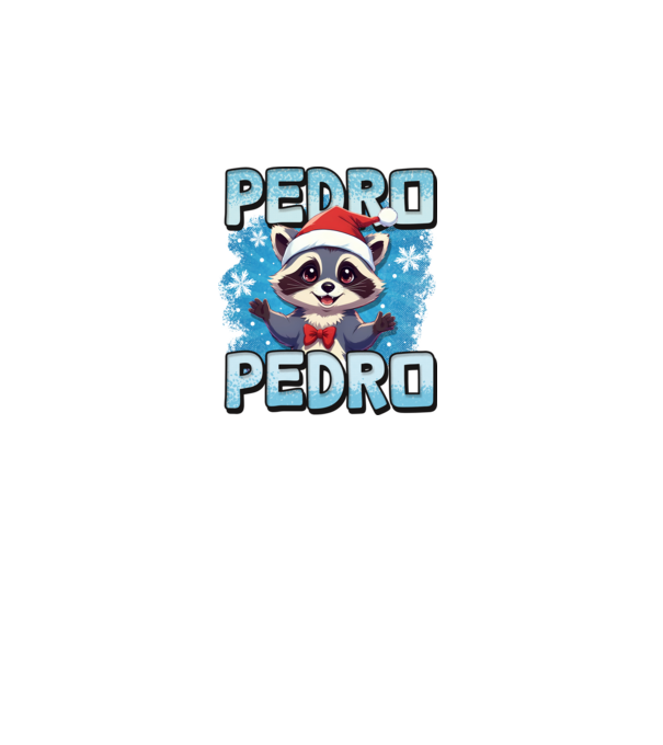 Pedro pedro retro xmas model negru pe tricou