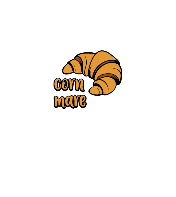 corn mare model alb pe tricou