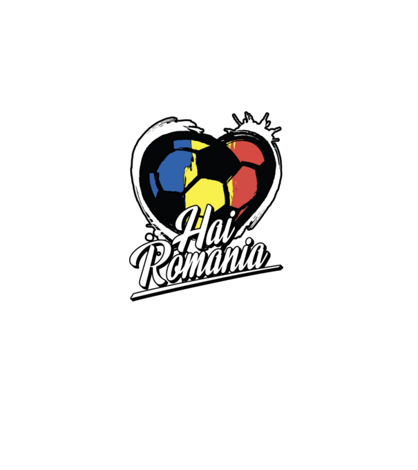 Hai romania heart model negru pe tricou