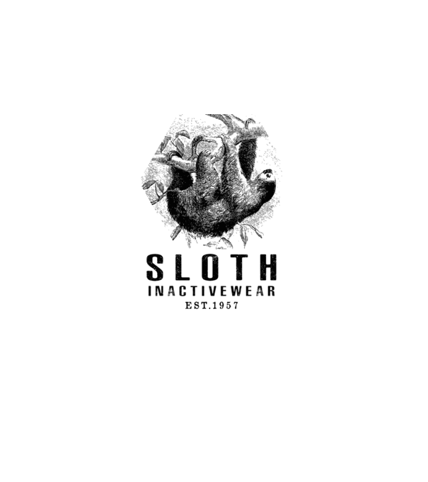 SLOTH inactive drk model alb pe tricou