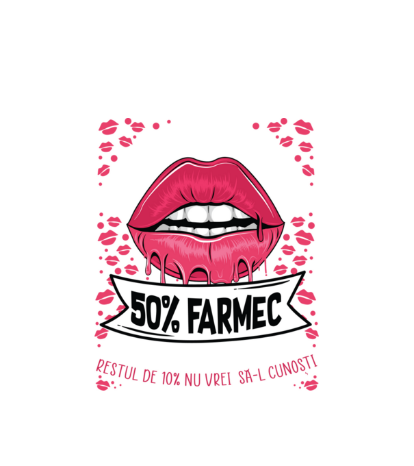 Sunt născută în aprilie - 50% farmec - 40% nebunii și umor - Restul de 10% nu vrei să-l cunoști model alb pe tricou