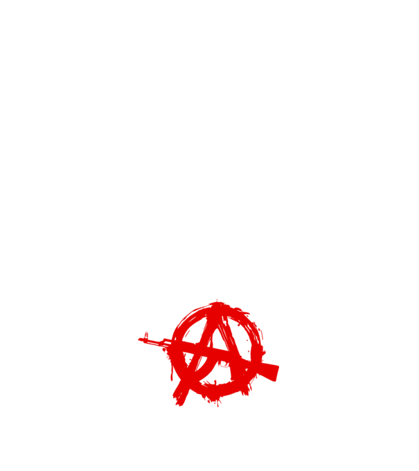 Akanarchy model alb pe tricou