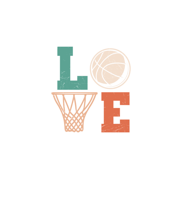 LOVE basketball model negru pe tricou