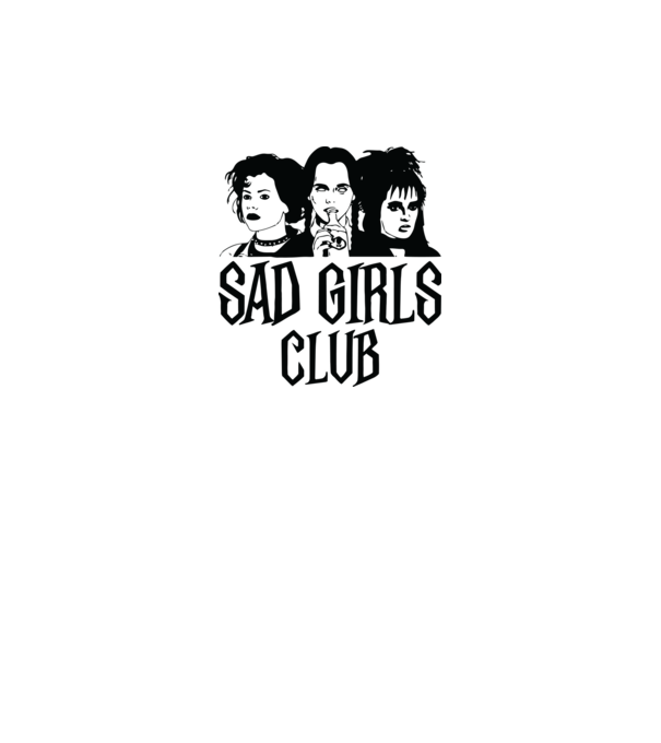 Sad Girls Club model alb pe tricou