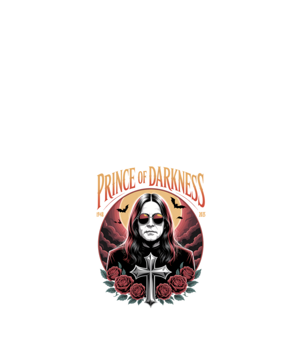 Prince of Darkness model alb pe tricou