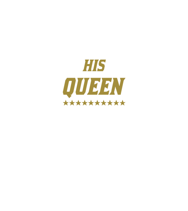 His Queen model negru pe tricou