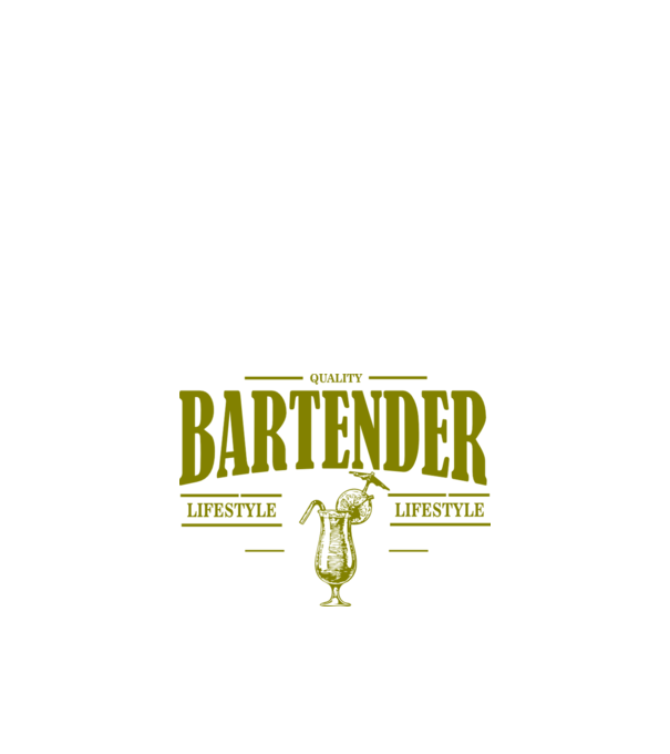 Lifestyle Bartender model negru pe tricou