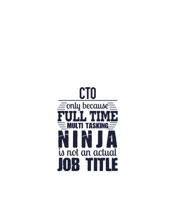CTO-full time ninja model alb pe tricou