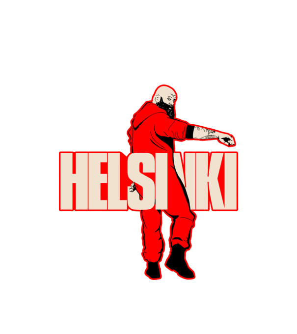 helsinki la casa de papel model alb pe tricou