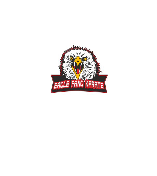 eagle fang karate cobra kai model negru pe tricou
