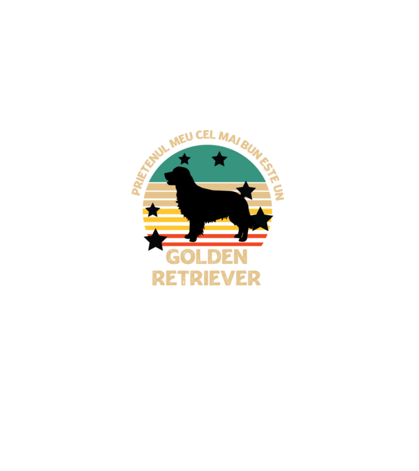 Prietenul meu cel mai bun este un golden retriever model negru pe tricou