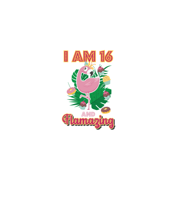FLAMAZING Birthday 16 Years old model alb pe tricou