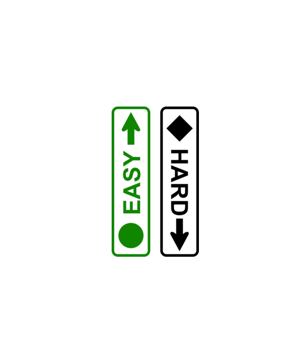 Easy - Hard model alb pe tricou