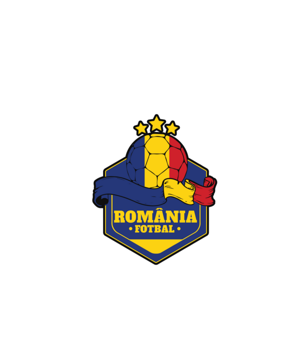 România Fotbal model alb pe tricou