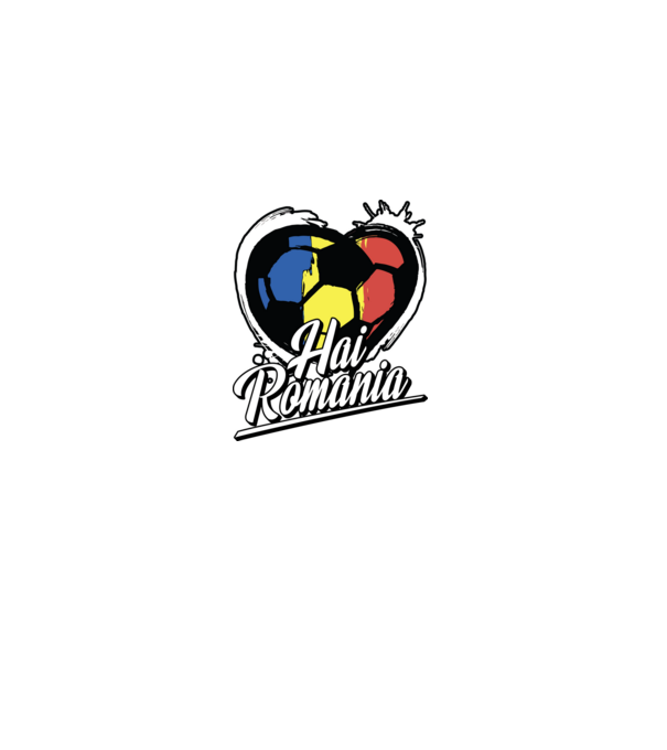 Hai romania heart model negru pe tricou