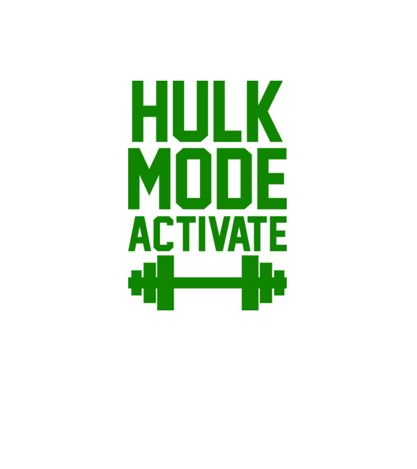 Hulk mode model alb pe tricou