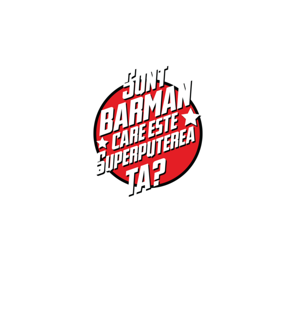 sunt barman, care este superputerea ta? model verde neon pe tricou