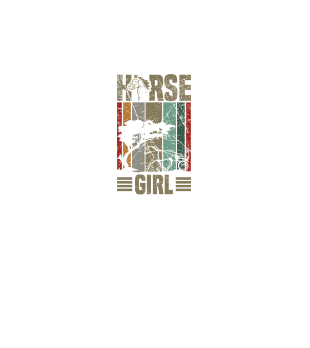 Horse girl model negru pe tricou