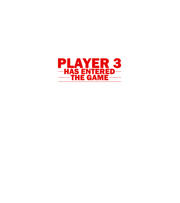 Player 3 entered the game model alb pe tricou
