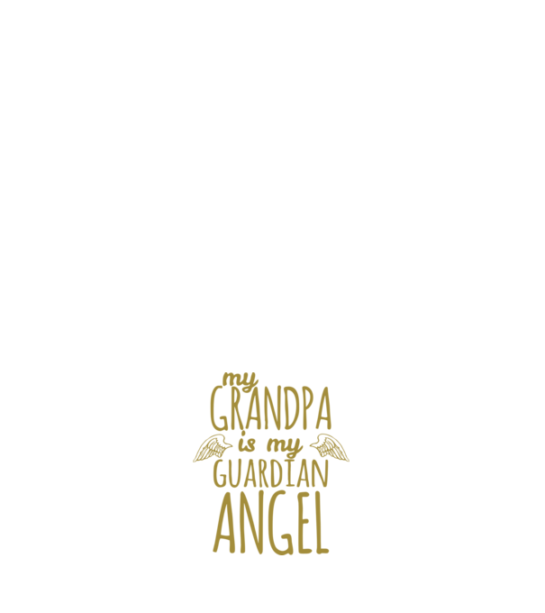 My grandpa is my guardian angel model alb pe tricou