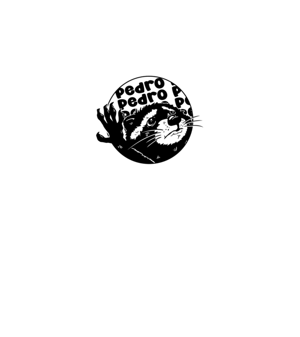 Pedro circle model alb pe tricou