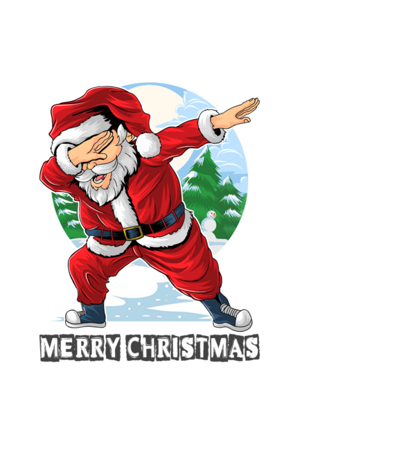 Santa merry christmas model negru pe tricou