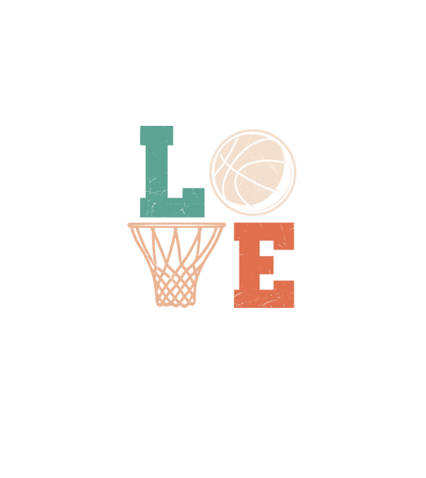 LOVE basketball model negru pe tricou